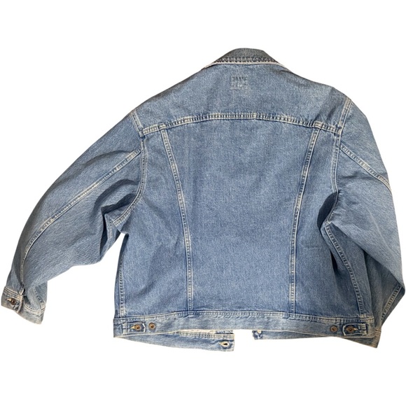 Lee Jean Jacket Vintage 90s Denim Trucker Jean Jacket USA XXL - Picture 6 of 15